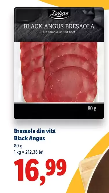 Bresaola din vită Black Angus