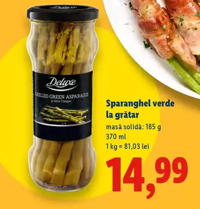 Sparanghel verde la grătar